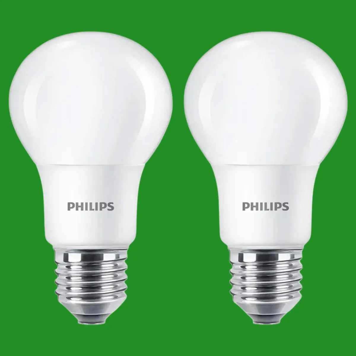 2x 8W (=60W) Philips LED GLS Light Bulbs ES E27 Edison Screw 2700K lamps - image 2 | Free standard UK delivery included | Discount Quality Products
