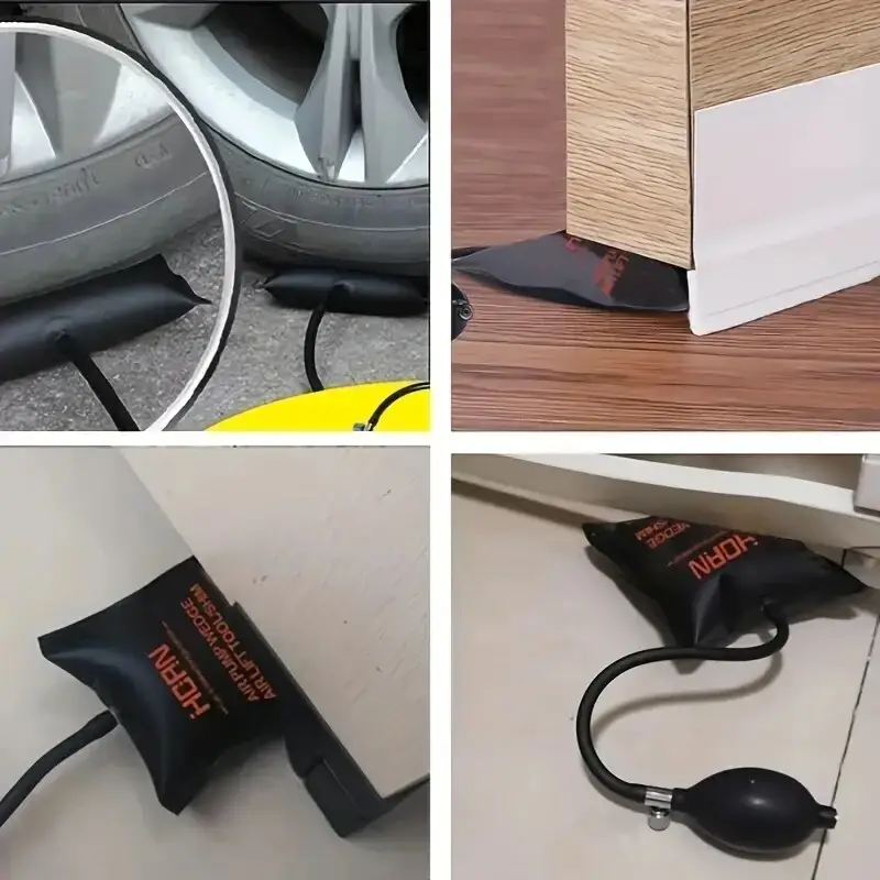 Black Inflatable Airbag Adjustable Car Air Lift Pump Door Repair Cushion Wedge - image 4 | Free standard UK delivery included | Discount Quality Products