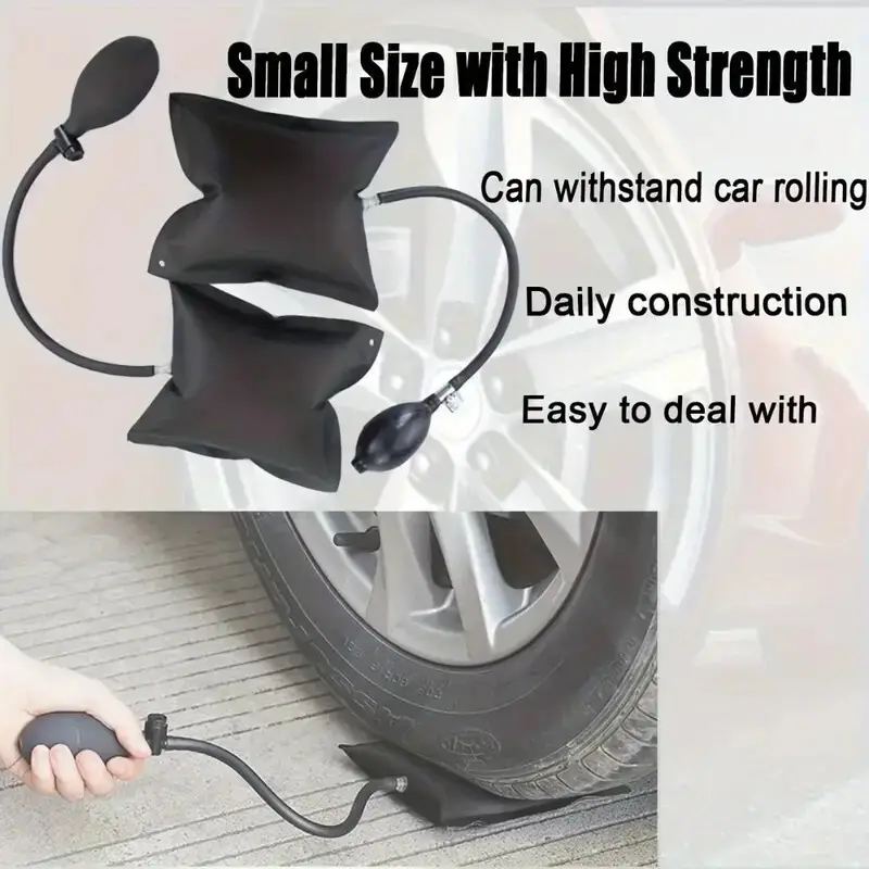 Black Inflatable Airbag Adjustable Car Air Lift Pump Door Repair Cushion Wedge - image 8 | Free standard UK delivery included | Discount Quality Products