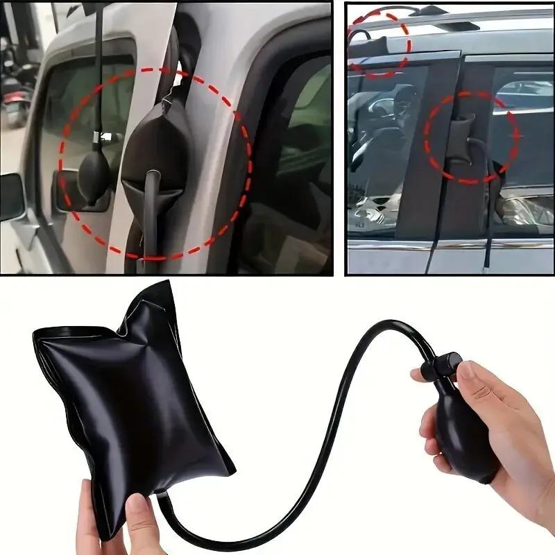 Black Inflatable Airbag Adjustable Car Air Lift Pump Door Repair Cushion Wedge - image 9 | Free standard UK delivery included | Discount Quality Products