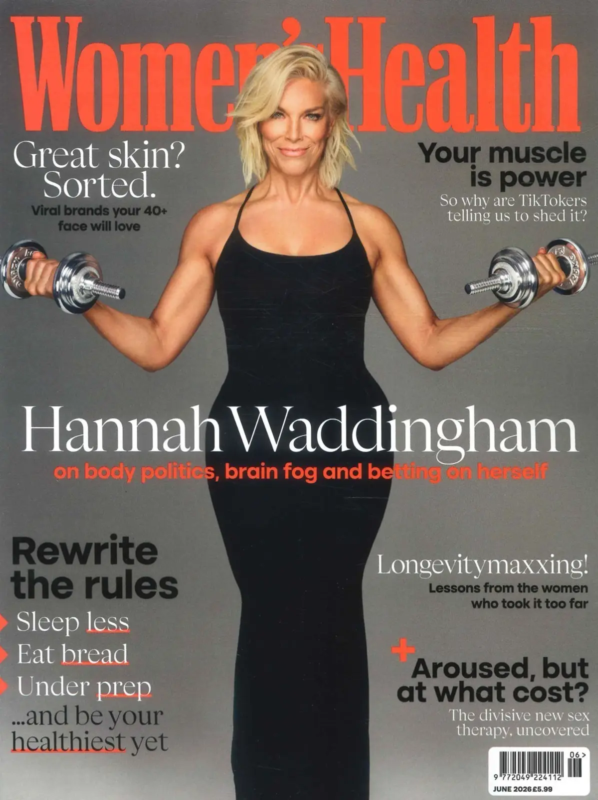 Women's Health Magazine: Hannah Waddingham, Joanna Lumley, Fitness, June 2026