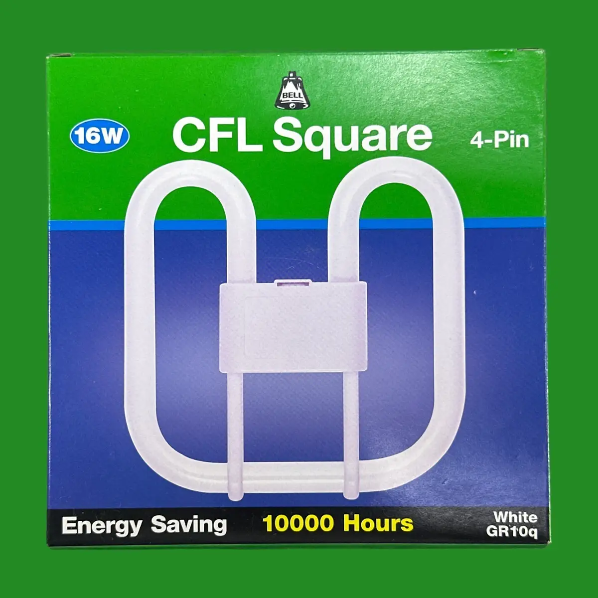16W BELL GR10Q 2D Light Bulb 4 pin CFL Energy Saving 3500K White Double D Lamp