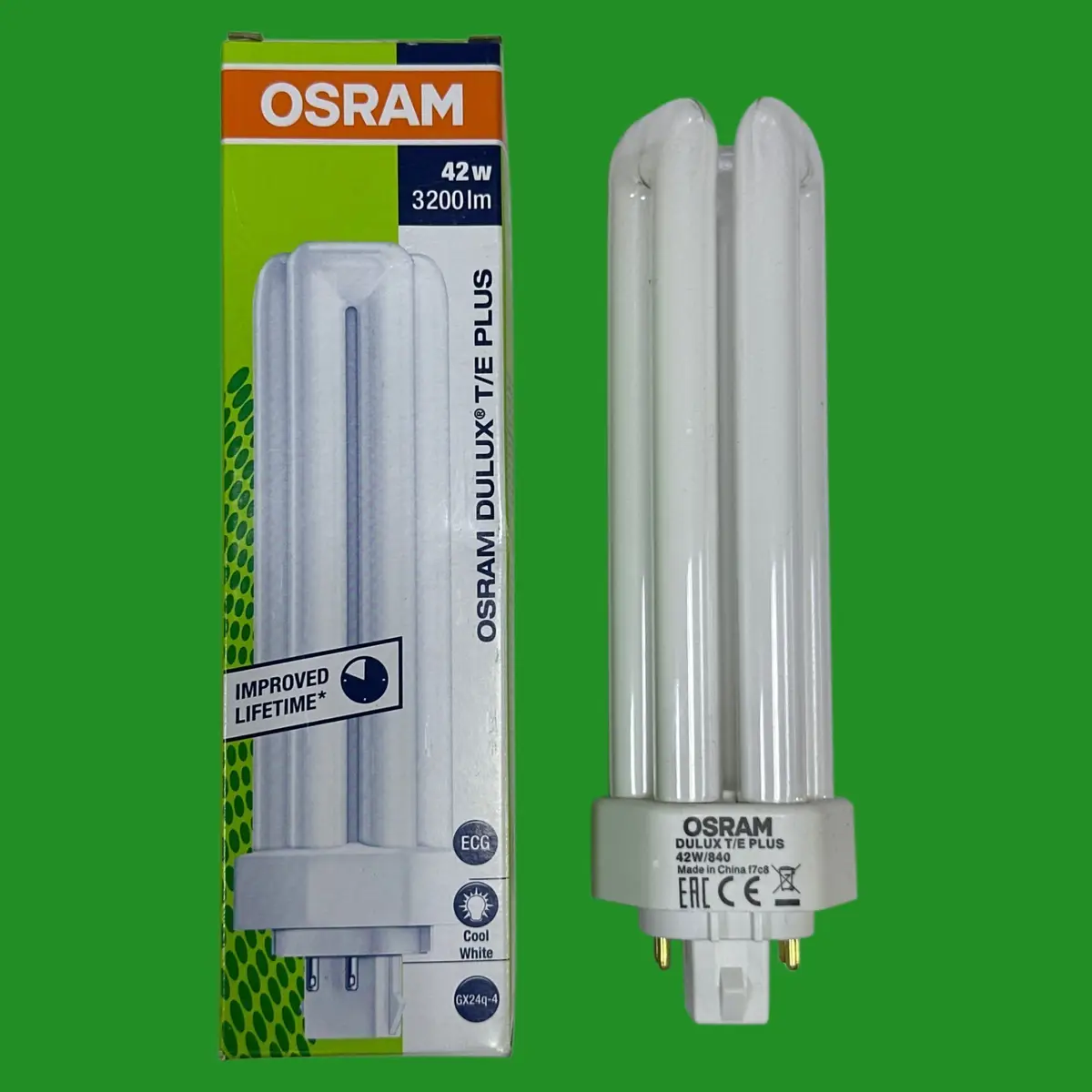 1x 42W =200W OSRAM Low Energy GX24Q-4 4 pin 4000K Lamp Cool White 840 Light Bulb
