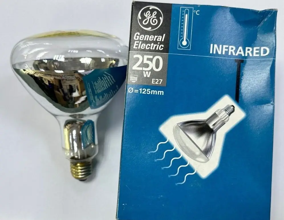 250W GE R125 E27 ES Infrared Heat Light Bulb Carvery Food Restaurant Catering