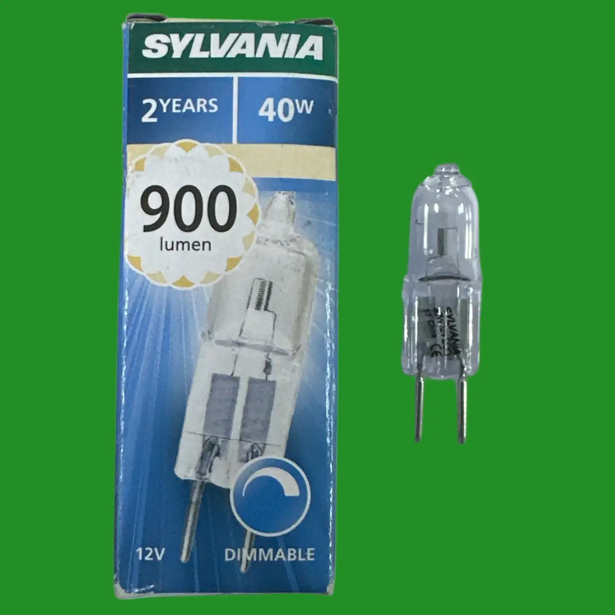 6x 40W (=50W) Sylvania 12V Halogen GY6.35 Dimmable Clear Capsule Light Bulb Lamp