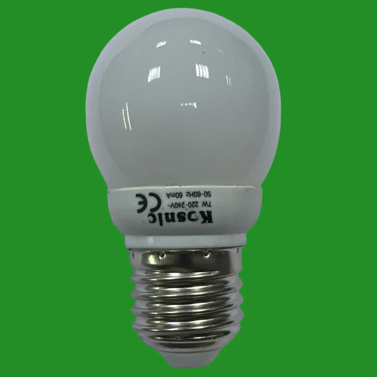 1x 7W (=30W) Kosnic Round Golf CFL Light Bulb Low Energy ES E27 Edison Screw - image 2 | Free standard UK delivery included | Discount Quality Products