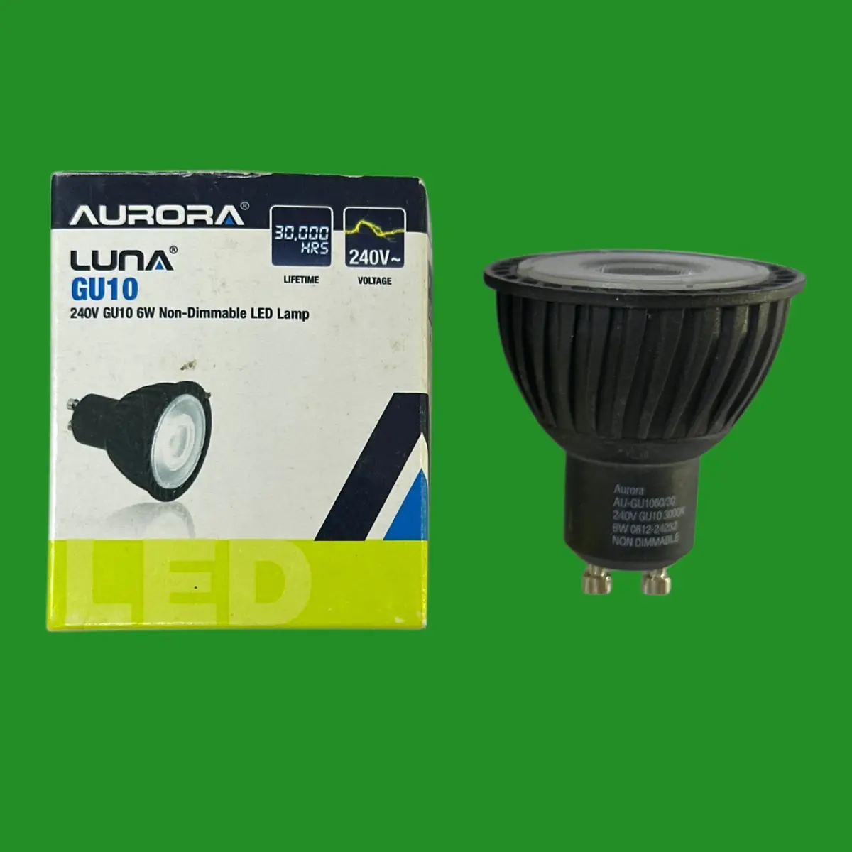 5x 6W (=50W) Aurora Luna LED GU10 Reflector Spot Light Bulb 3000K Lamp 40 Degree