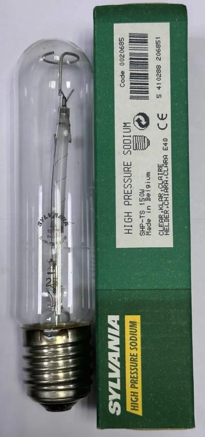 150W Sylvania HPS SHP-TS HID High Pressure Sodium Tube Floodlight Bulb GES E40