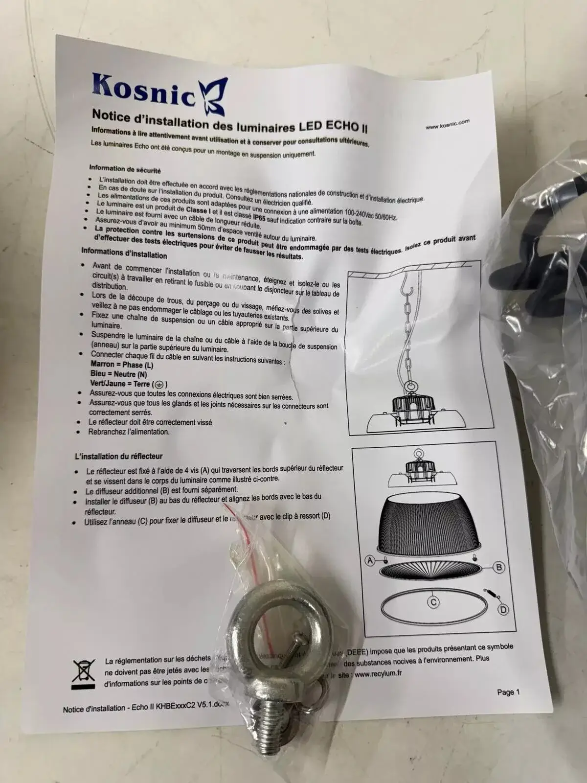 200W Kosnic Echo III LED Circular High Bay IP65 Daylight 5000K - image 5 | Free standard UK delivery included | Discount Quality Products