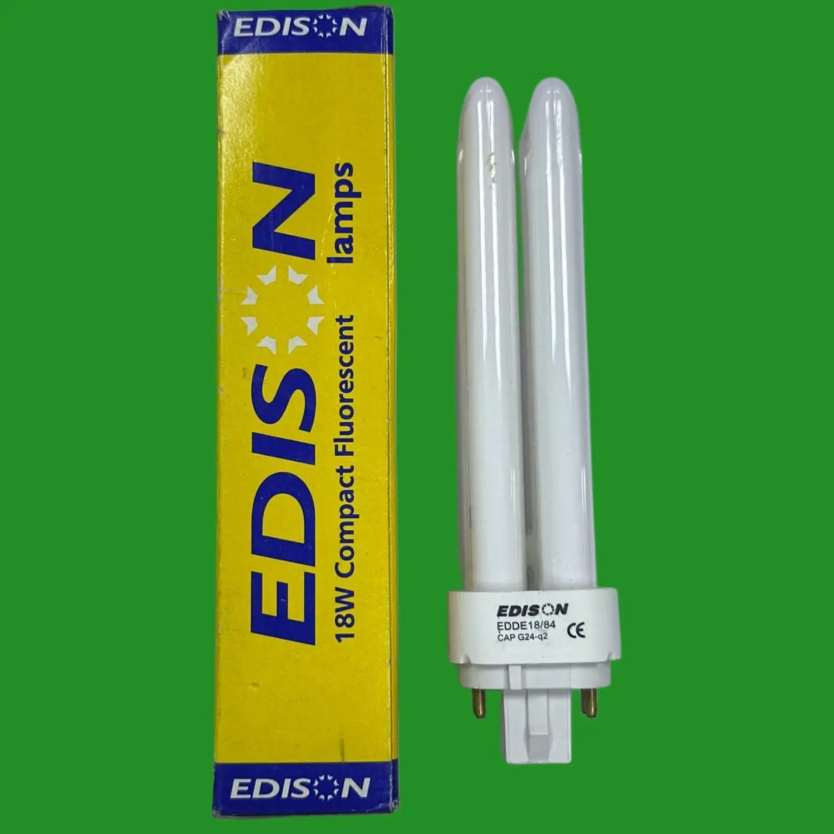 1x 18W (=100W) Edison G24q-2, 4 pin 4000K Low Energy CFL PLC Light Bulb Lamp