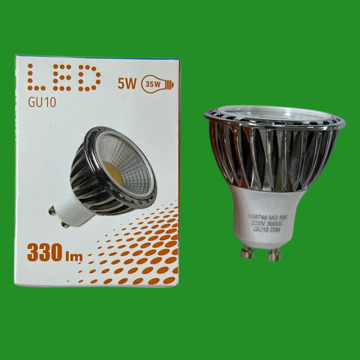 2x 5W (=35W) Dimmable LED GU10 Reflector Spot Light Bulbs 3000K Warm White Lamp