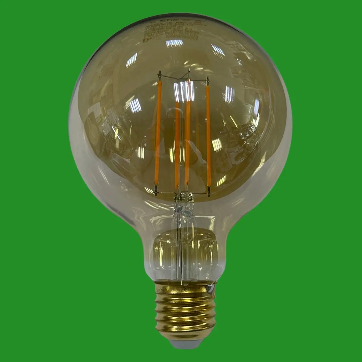 5.5W =40W Diall G95 Amber LED Filament Light Bulb 95mm Large Globe ES E27 Screw - image 2 | Free standard UK delivery included | Discount Quality Products