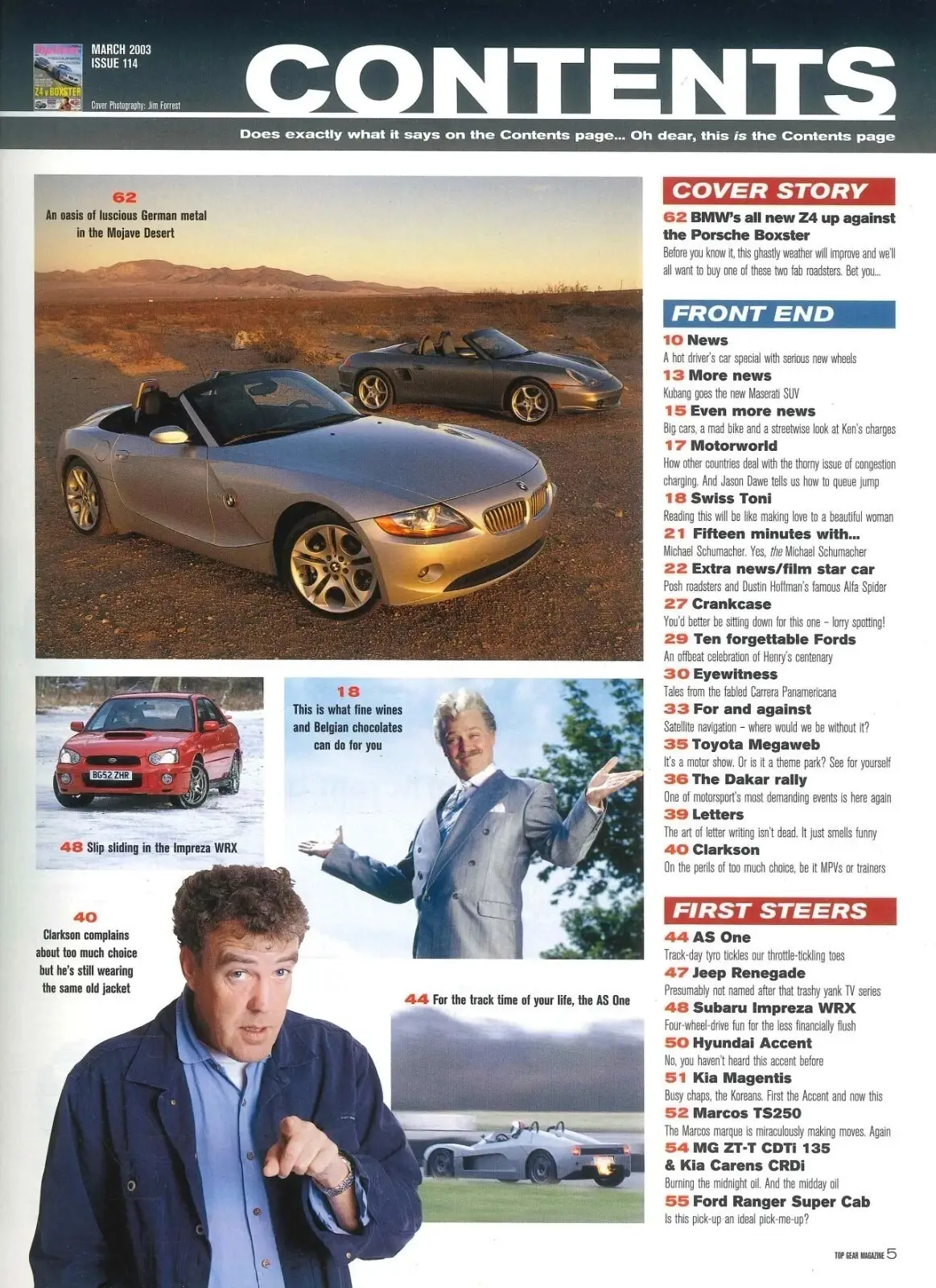BBC Top Gear Magazine: Issue #114, BMW Z4, Porsche Boxster, Ford, March 2003 - image 3 | Free standard UK delivery included | Discount Quality Products