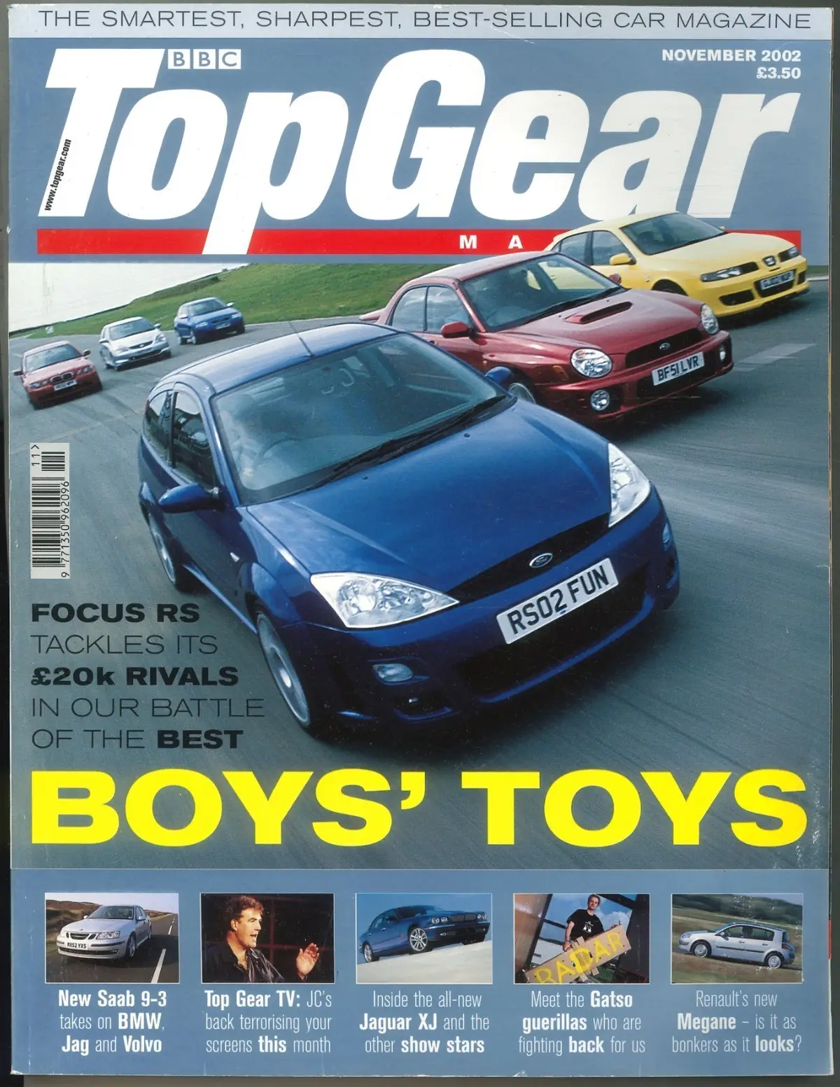 BBC Top Gear Magazine: Issue #110, Ford Focus RS, Jaguar XJ, BMW, Nov 2002
