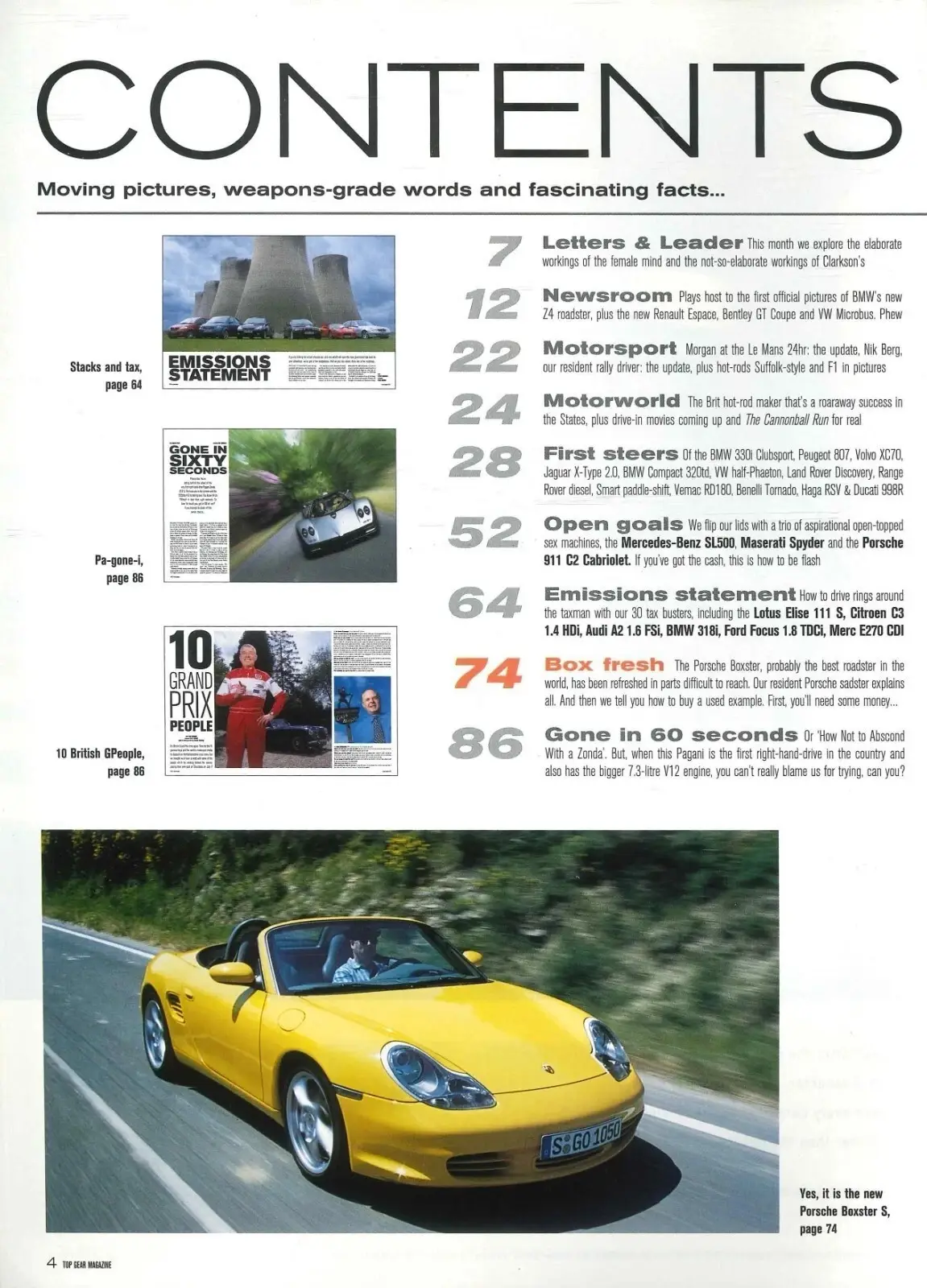 BBC Top Gear Magazine: Issue #107, Porsche Boxster, Pagani Zonda, BMW, Aug 2002 - image 3 | Free standard UK delivery included | Discount Quality Products