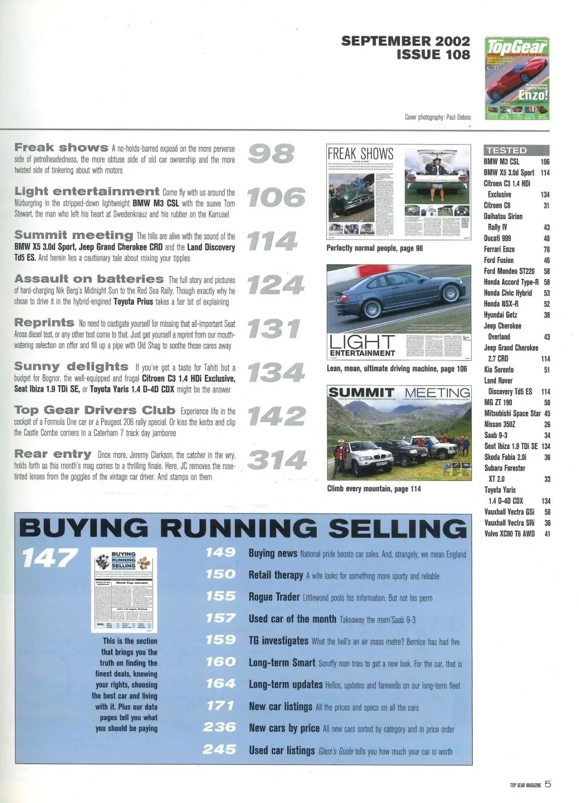 BBC Top Gear Magazine: Issue #108, Ferrari Enzo, Nissan 350Z, BMW, Sept 2002 - image 4 | Free standard UK delivery included | Discount Quality Products