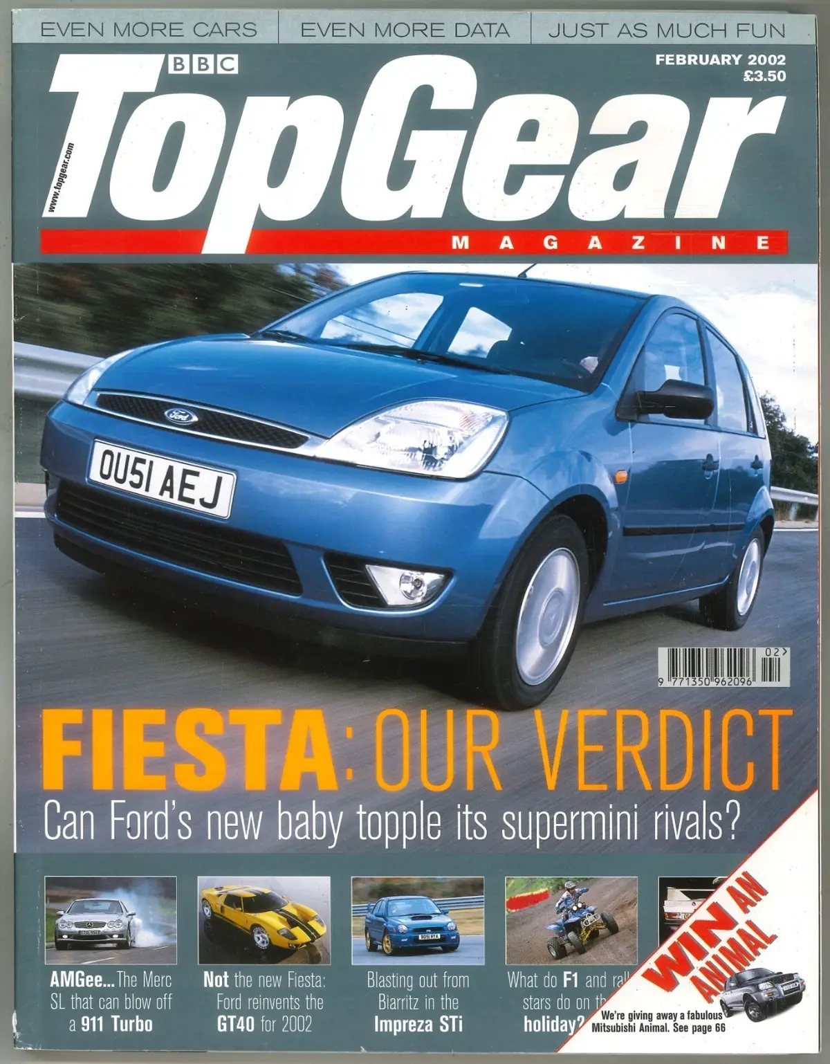 BBC Top Gear Magazine: Issue #101, Ford Fiesta, Jaguar S-Type, Mazda, Feb 2002
