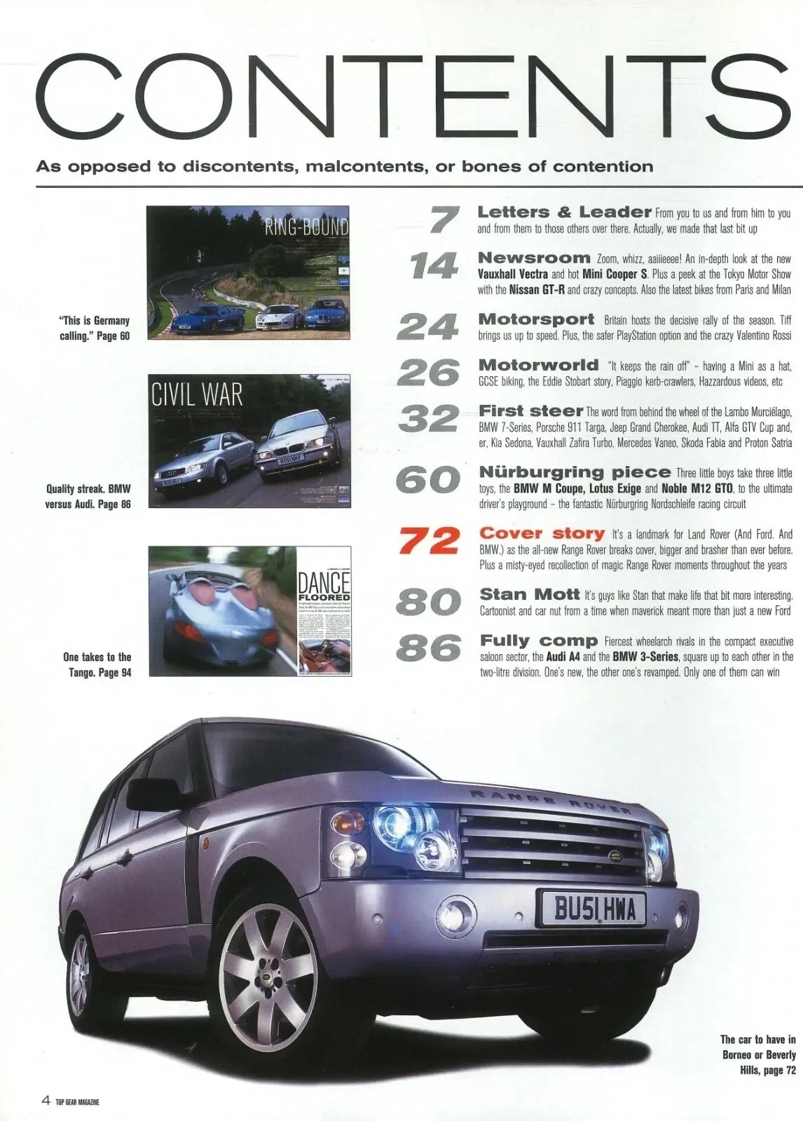 BBC Top Gear Magazine: Issue #99, Range Rover V12, Cooper S, BMW, Dec 2001 - image 3 | Free standard UK delivery included | Discount Quality Products