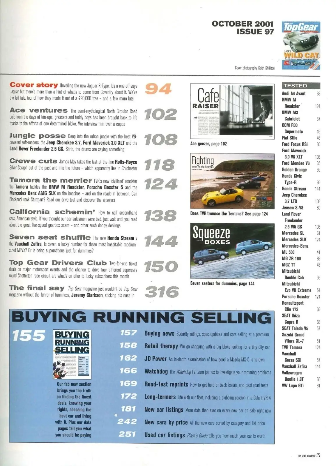 BBC Top Gear Magazine: Issue #97, Jaguar R-Type, Ford Focus RS, VW, Oct 2001 - image 4 | Free standard UK delivery included | Discount Quality Products