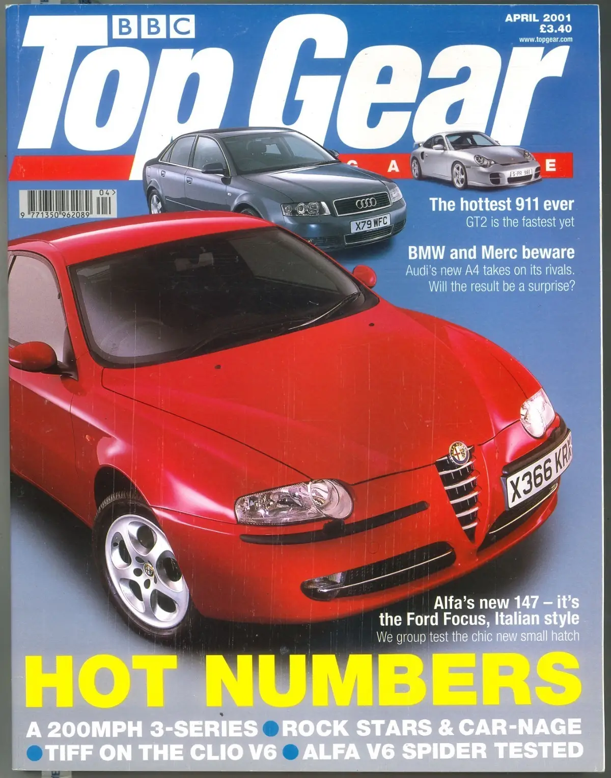 BBC Top Gear Magazine: Issue #91, Alfa Romeo, Porsche, Mercedes, April 2001