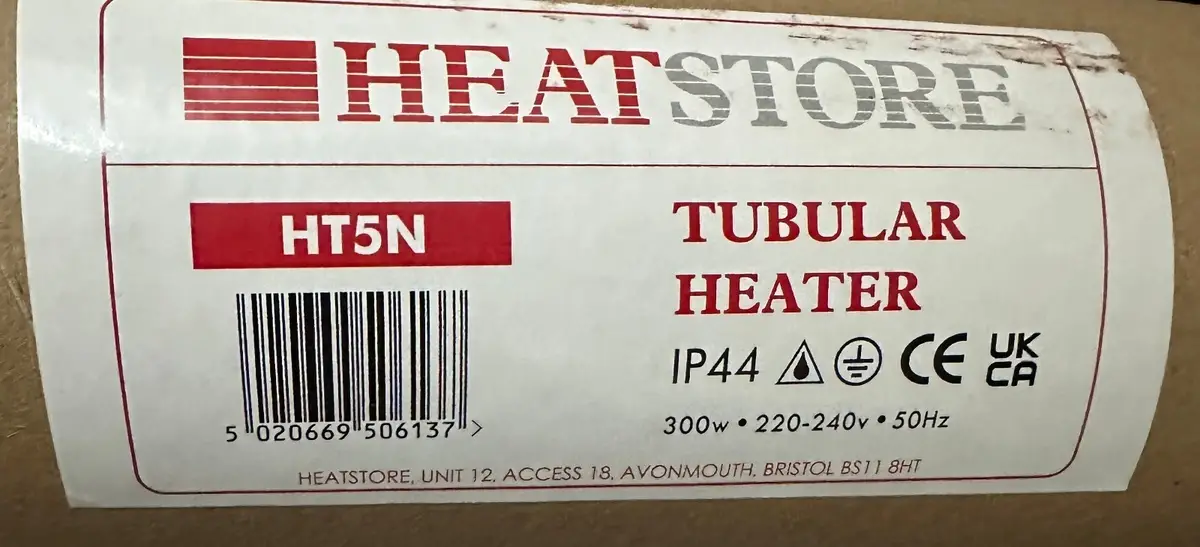 Heatstore 300W 5ft Tubular Heater Tube Heater HT5N, IP44,  1590mm, Wall Mount - image 3 | Free standard UK delivery included | Discount Quality Products