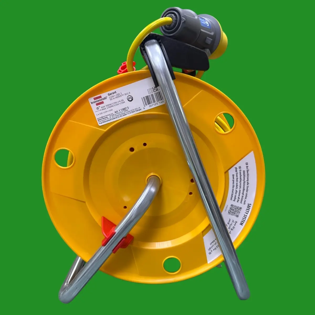 50m 2 CEE Sockets 16A 110V Brennenstuhl Garant Cable Reel IP44 Extension Lead - image 2 | Free standard UK delivery included | Discount Quality Products