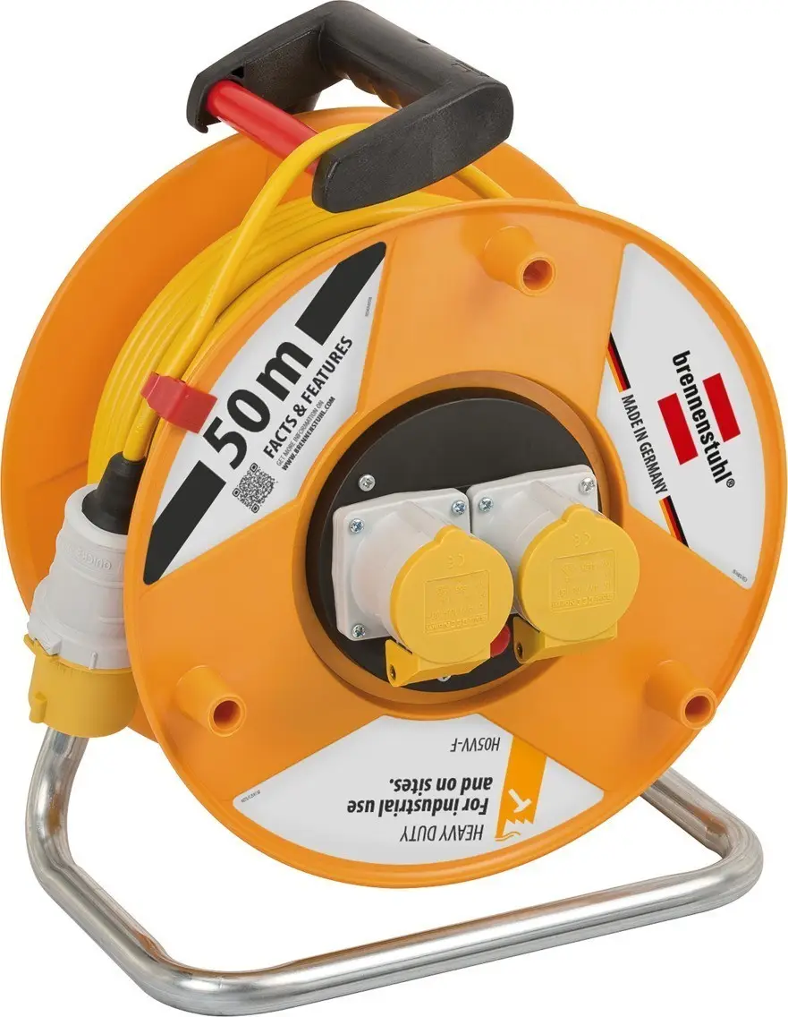 50m 2 CEE Sockets 16A 110V Brennenstuhl Garant Cable Reel IP44 Extension Lead - image 10 | Free standard UK delivery included | Discount Quality Products