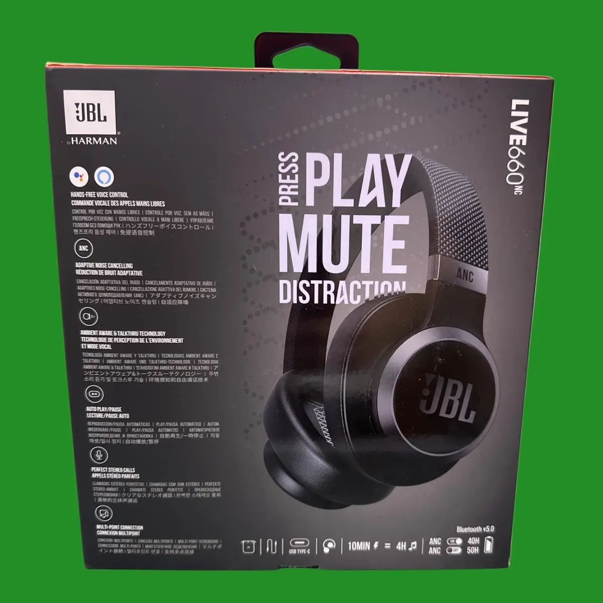 JBL LIVE 660NC ANC Noise Cancelling Bluetooth Wireless Over Ear Headphones Black - image 2 | Free standard UK delivery included | Discount Quality Products
