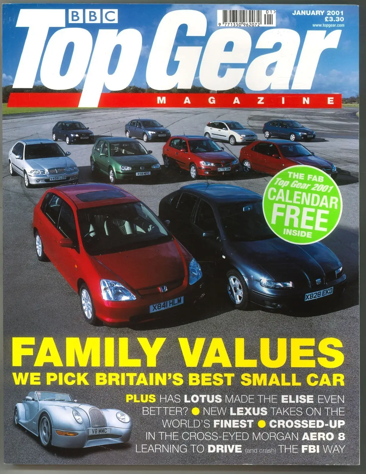 BBC Top Gear Magazine: Issue #88, Lotus Elise, Honda Civic, Lexus, Jan 2001