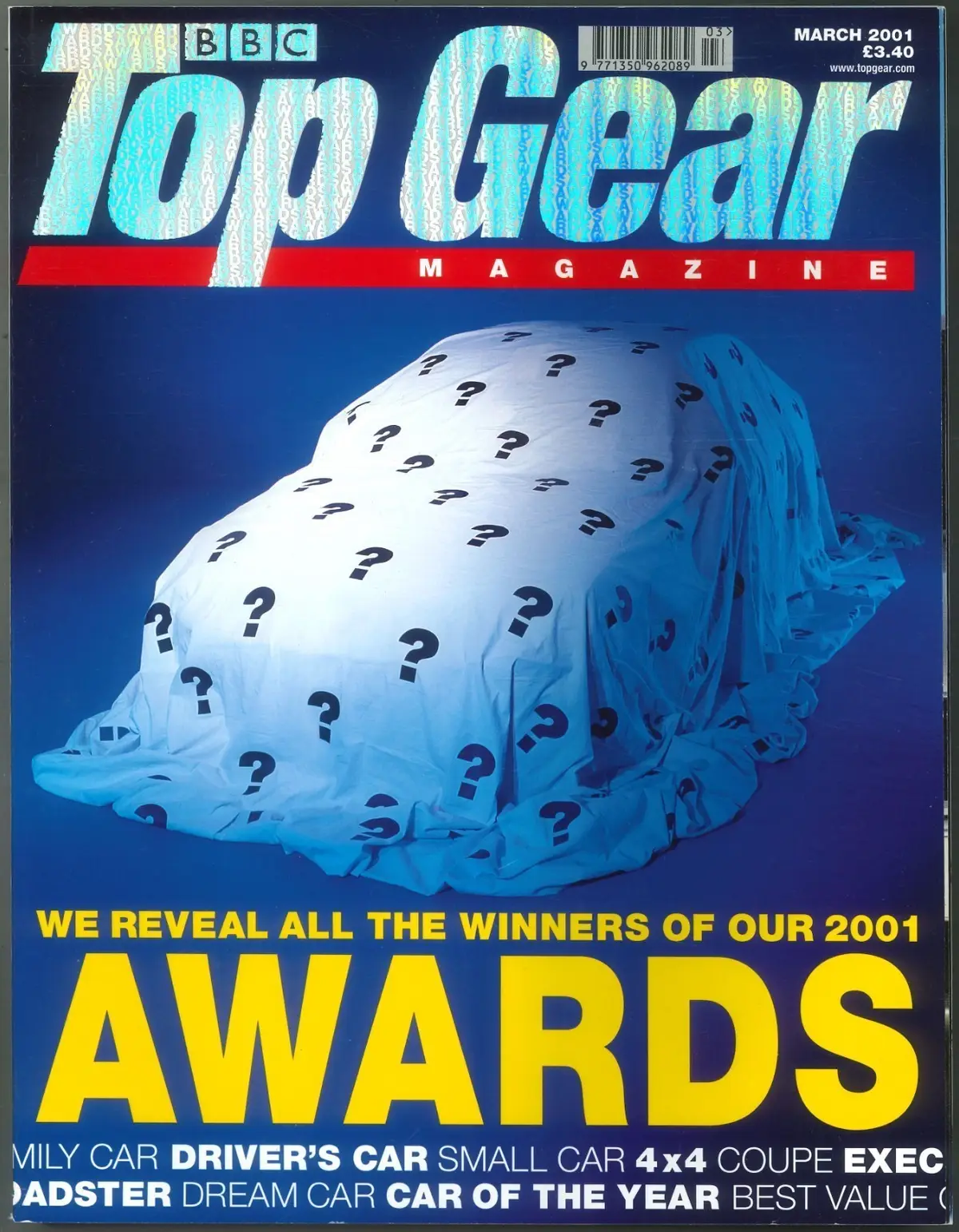 BBC Top Gear Magazine: Issue #90, Awards, Lotus Elise, Mercedes, March 2001