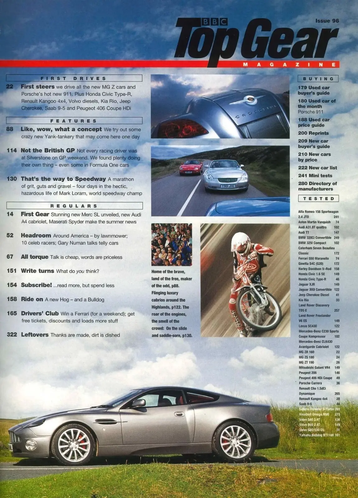 BBC Top Gear Magazine Issue #96, Aston Martin Vanquish, BMW, Sept 2001 (Creases) - image 4 | Free standard UK delivery included | Discount Quality Products