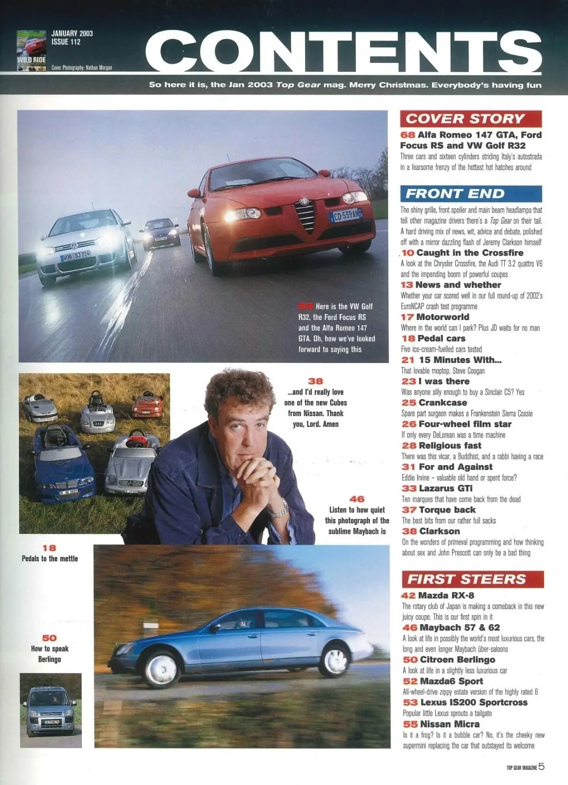 BBC Top Gear Magazine Issue #112, Alfa 147 GTA, Lotus, Subaru, Jan 2003 (Wear) - image 3 | Free standard UK delivery included | Discount Quality Products