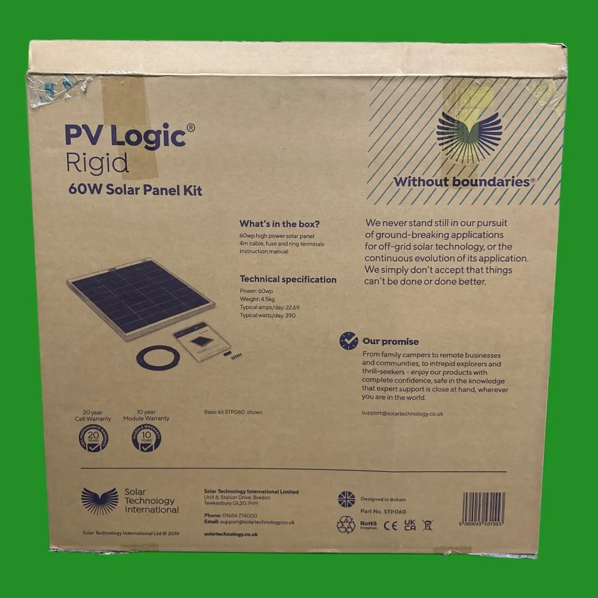 RS PRO 60W Polycrystalline Solar Panel Off Grid RV Caravan Boat Shed Trailer Van - image 3 | Free standard UK delivery included | Discount Quality Products