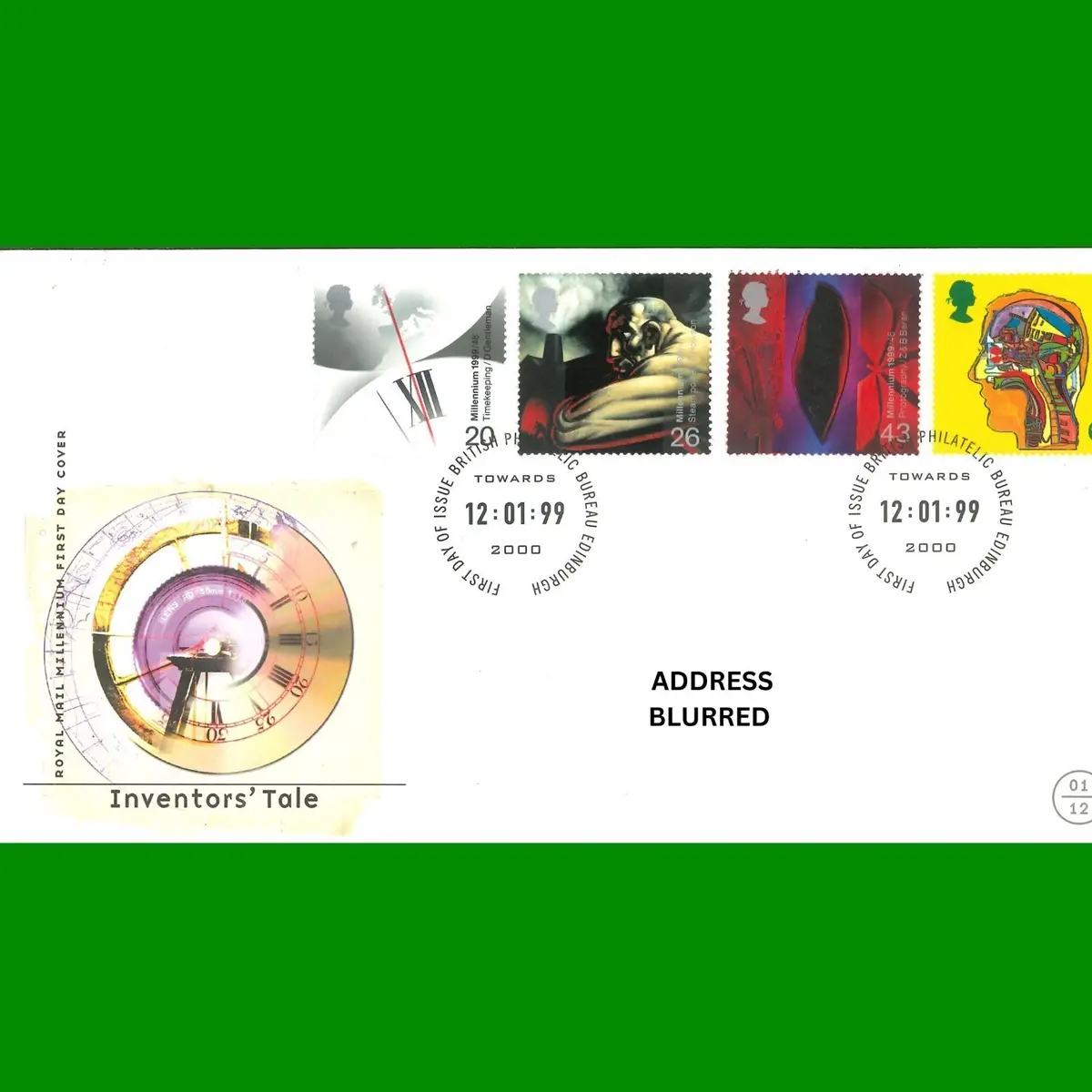 FDC Inventors Tale Royal Mail Commemorative Stamps First Day Cover 12.1.1999