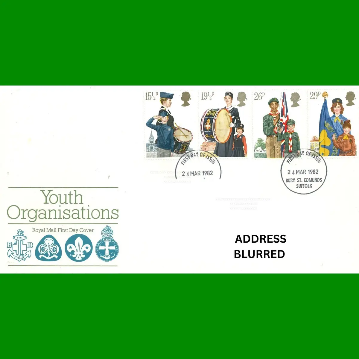 FDC Youth Organisations Commemorative Post Office First Day Cover 24.3.1982