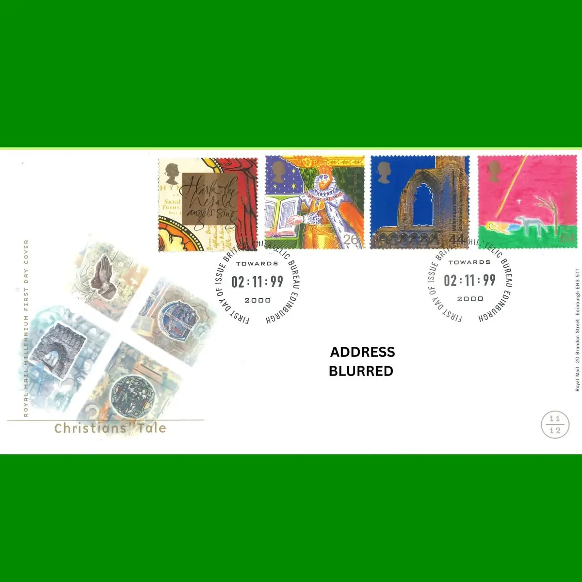 FDC Christians Tale Royal Mail Official Commemorative  First Day Cover 2.11.1999