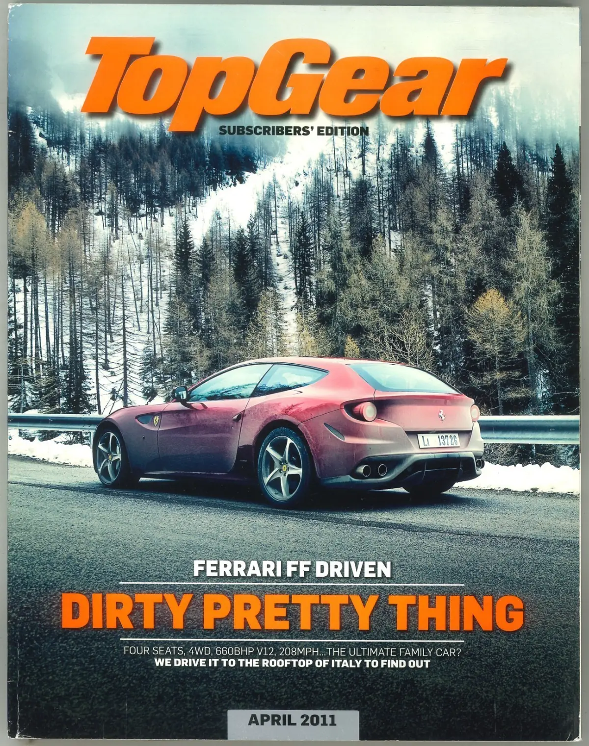 BBC Top Gear Magazine: Issue #216, Ferrari FF, Lambo Aventador, April 2011