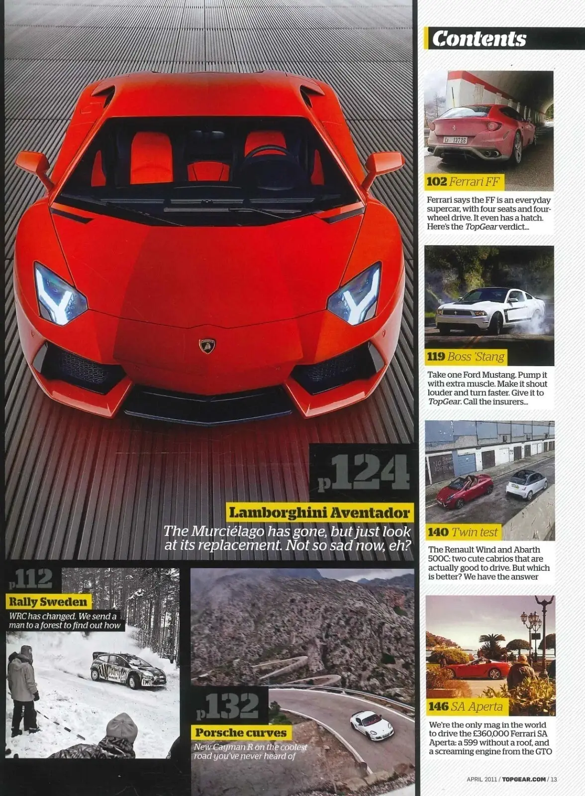 BBC Top Gear Magazine: Issue #216, Ferrari FF, Lambo Aventador, April 2011 - image 3 | Free standard UK delivery included | Discount Quality Products