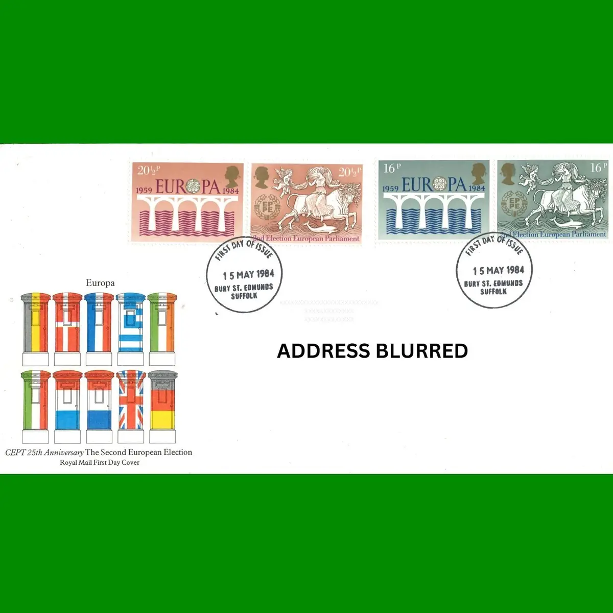 FDC CEPT 25th Anniversary Second European Election Royal Mail Cover 15.5.1984