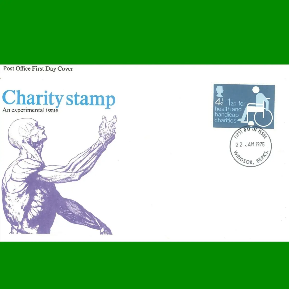 FDC Charity Stamp Experimental Issue Post Office First Day Cover 22.1.1975