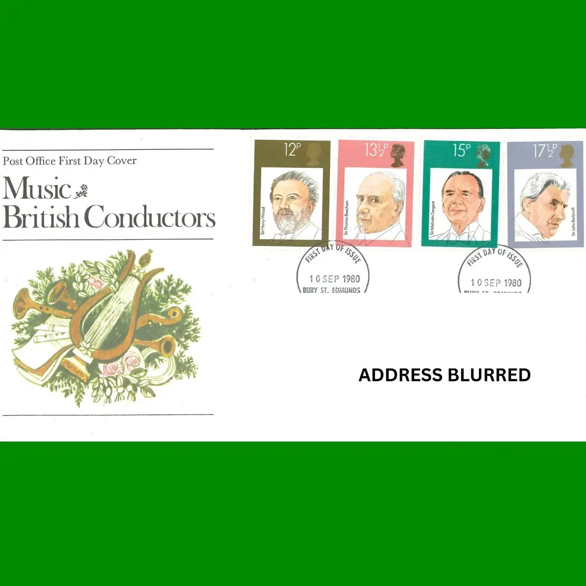 FDC British Conductors Stamps Commemorative Post Office Cover 10.9.1980