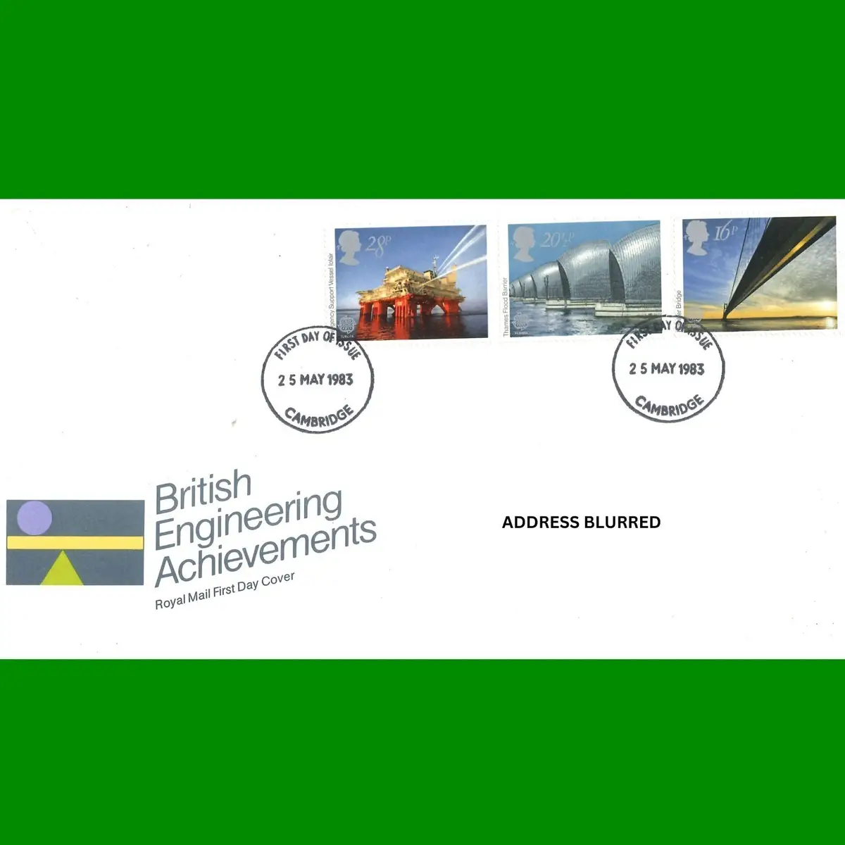 FDC British Engineering Achievements Stamps Royal Mail Cover 25.5.1983