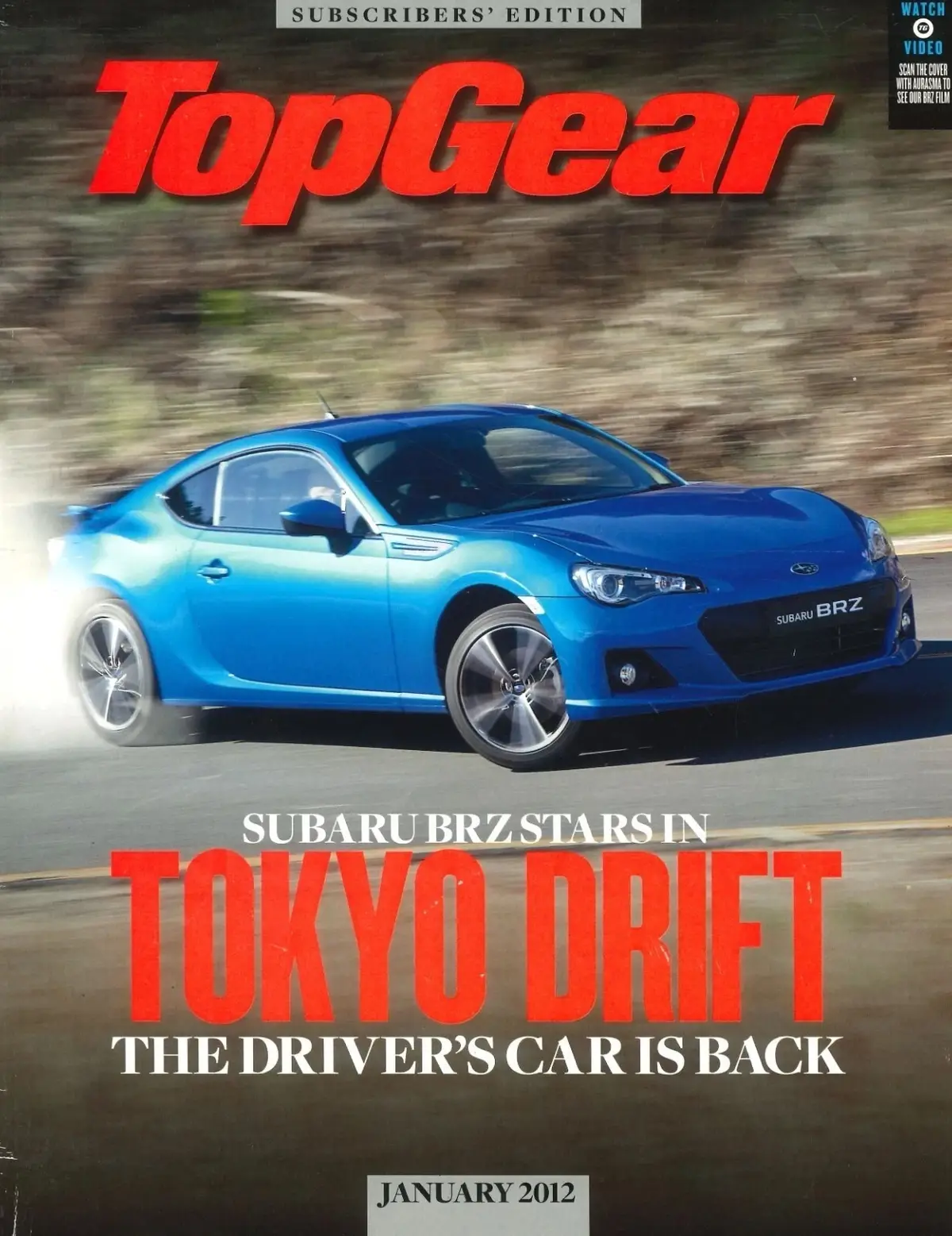 BBC Top Gear Magazine Issue #226, Subaru BRZ, Porsche 911, Lotus, BMW, Jan 2012