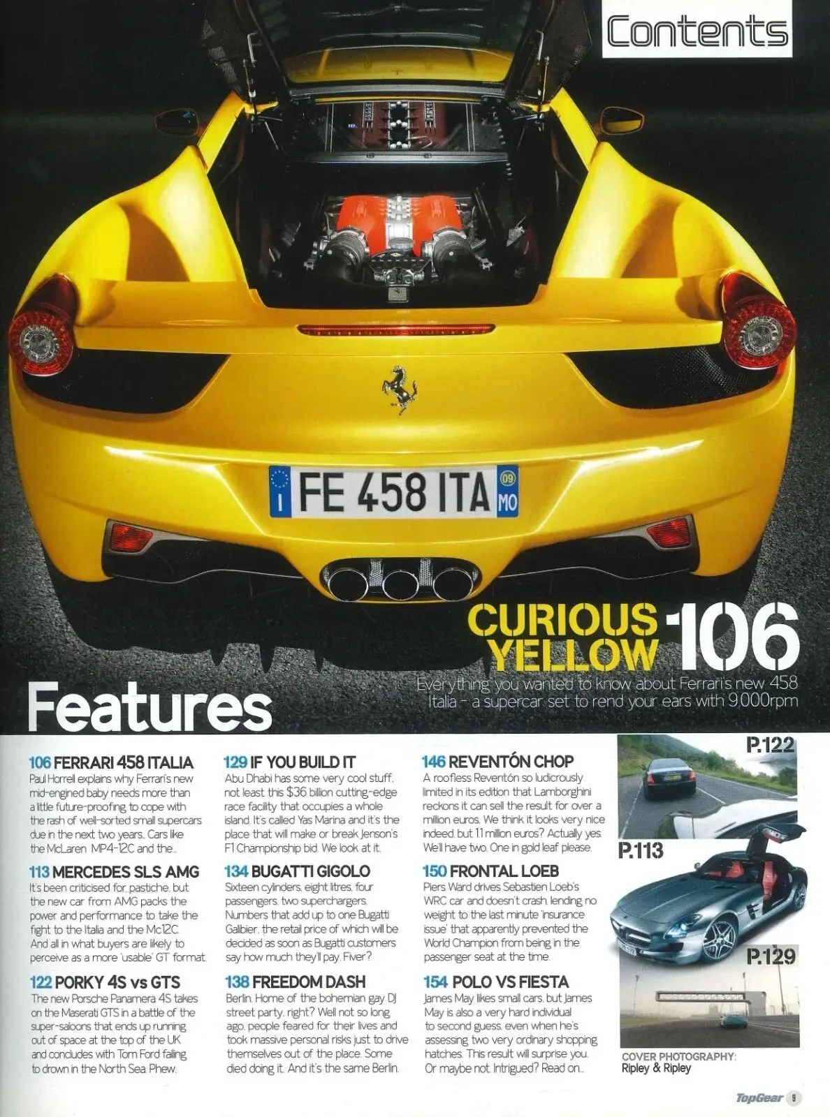 BBC Top Gear Magazine: Issue #197, Ferrari Cover, Lambo, Bugatti, Nov 2009 - image 3 | Free standard UK delivery included | Discount Quality Products