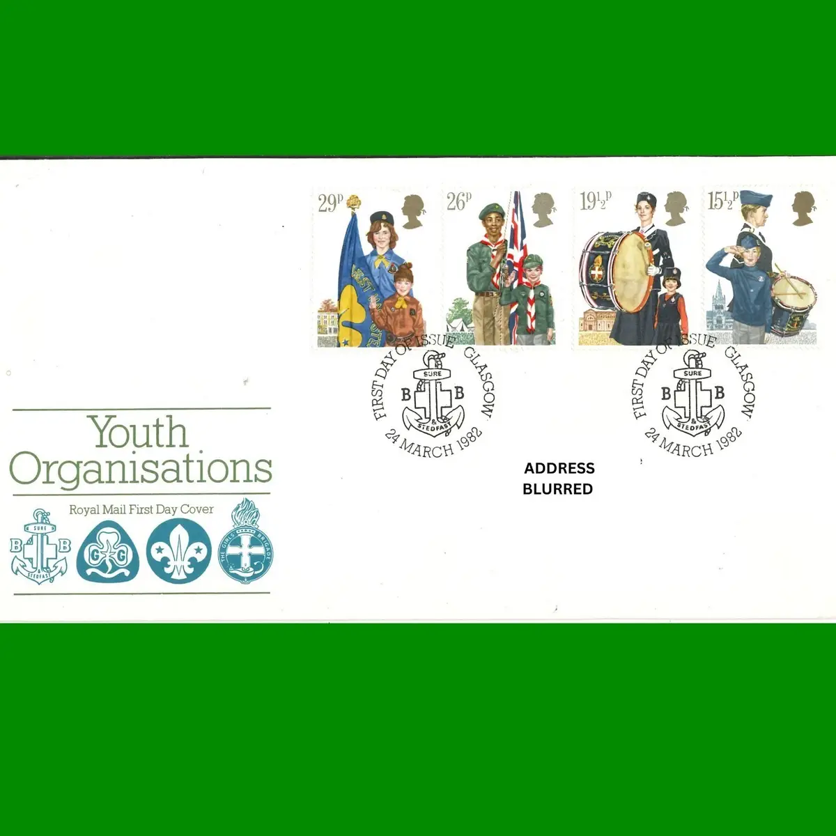 FDC Youth Organisations Stamps Royal Mail  First Day Cover 24.3.1982 - Stamps & First Day Covers | Free standard UK delivery included | Discount Quality Products