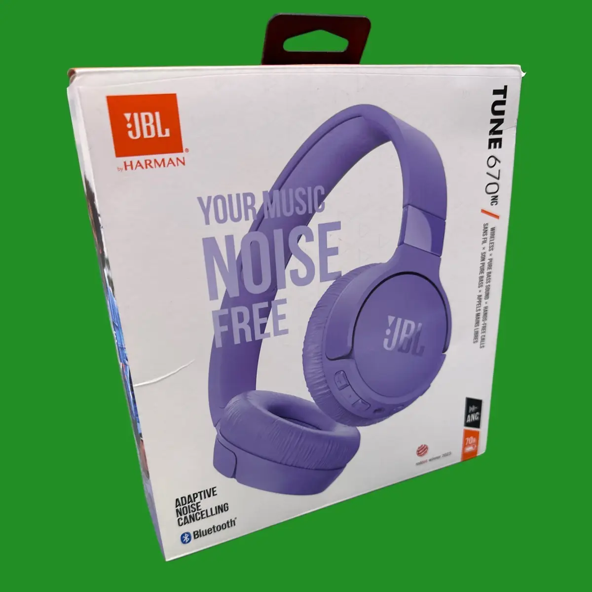 JBL Tune 670NC ANC Noise Cancelling Bluetooth Wireless Over Ear Headphone Purple