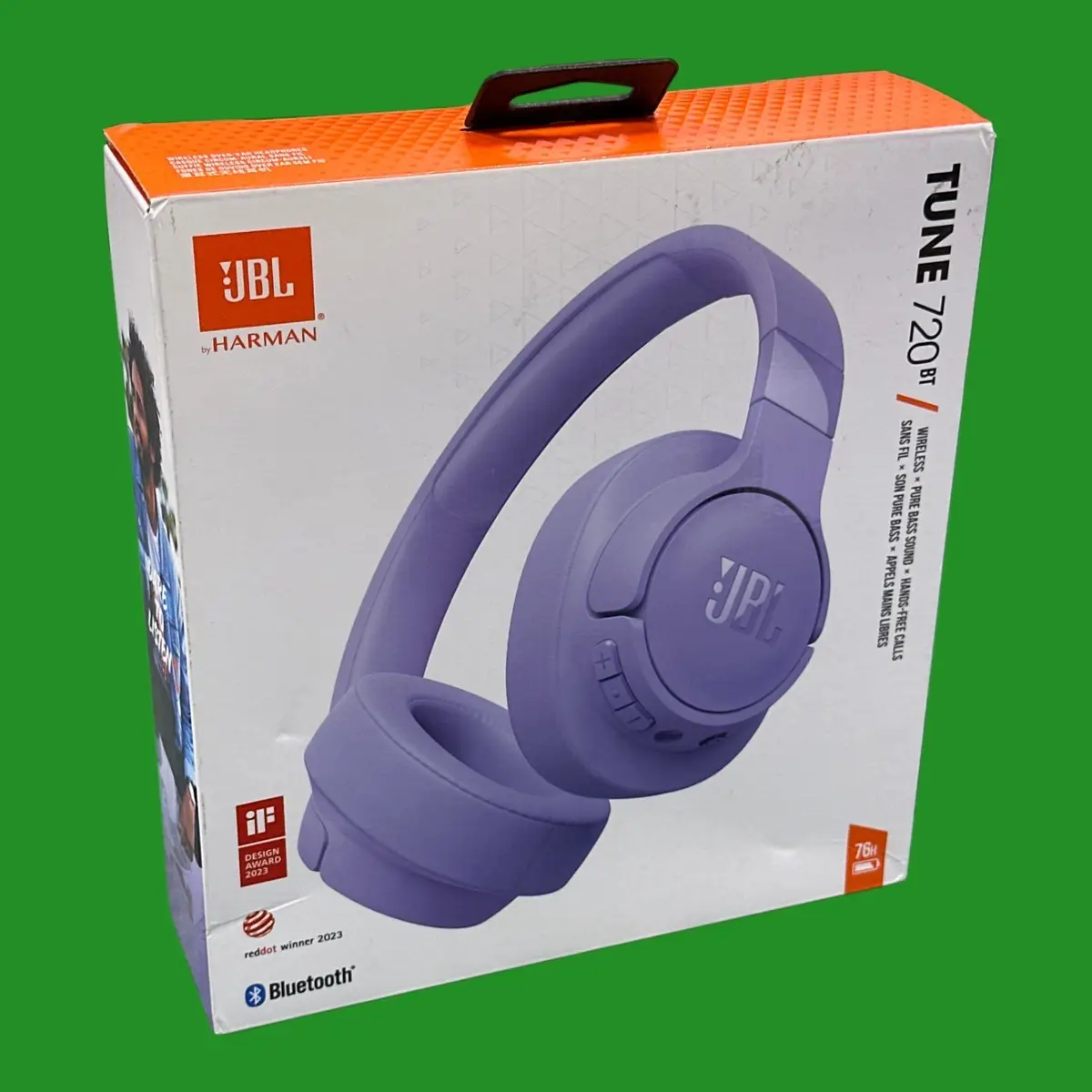 JBL Tune 720BT Bluetooth Wireless Over Ear Headphone Hands Free Calling Purple