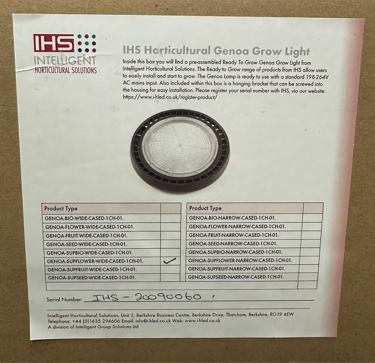 179W OSRAM LED Genoa Horticultural LED Grow Light, For Flowering Wide 4000K - image 6 | Free standard UK delivery included | Discount Quality Products