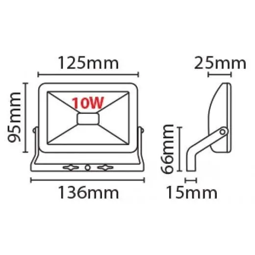 Eterna 10W Tablet LED Floodlight 4000K Cool White Outdoor Lamp IP65 TAB10BK - image 6 | Free standard UK delivery included | Discount Quality Products