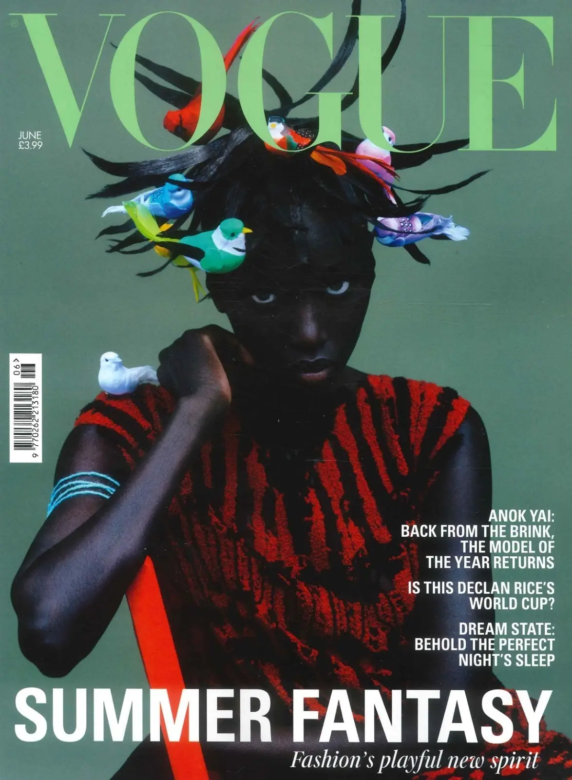 Vogue Magazine: Anok Yai, Joan Collins, Declan Rice, Summer Fantasy, June 2026